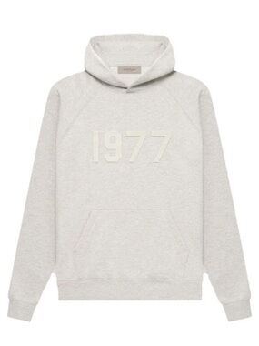 Fear of God ESSENTIALS 1977 Hoodie Light Oatmeal Size Large NWT